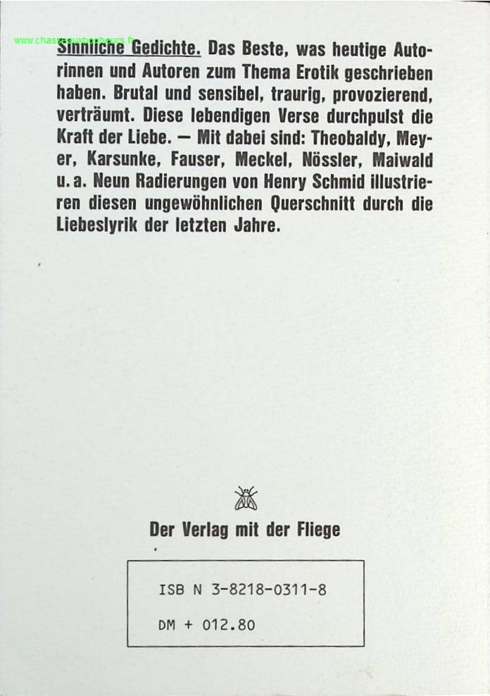 Komm, Du Grossmaul, nasch mich!- Laster Lust und Liebeslyrik - livre en Allemand