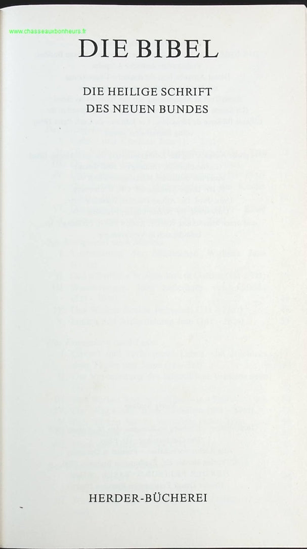 Die Bibel - Die Heilige Schrift des Alten und Neuen Bundes - livre en Allemand