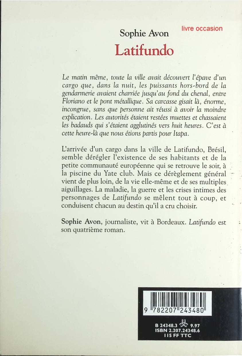 Latifundo - Sophie Avon - Livre