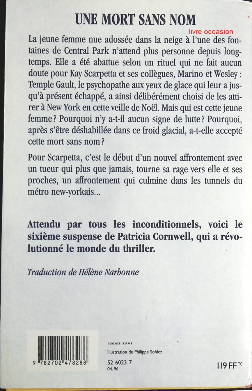 Une mort sans nom - Patricia Cornwell - Livre