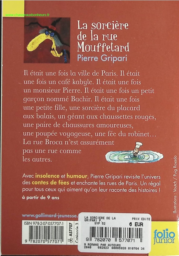 La sorcière de la rue Mouffetard et autres contes de la rue Broca - Pierre Gripari - livre