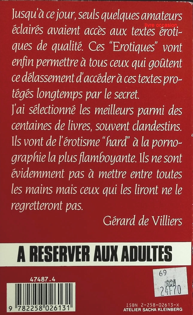 Les délires de Corail - Les Erotiques de Gerard de Villiers - Corine Eryl - Livre