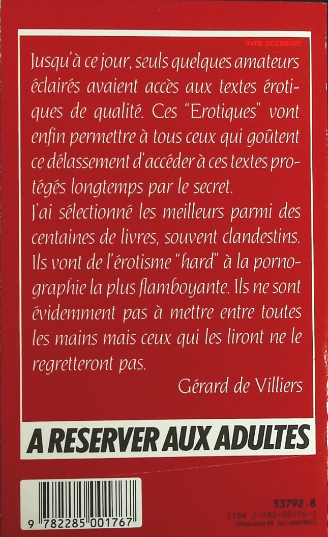 Outrages - Les Erotiques de Gerard de Villiers - Benoît Bertin - Livre