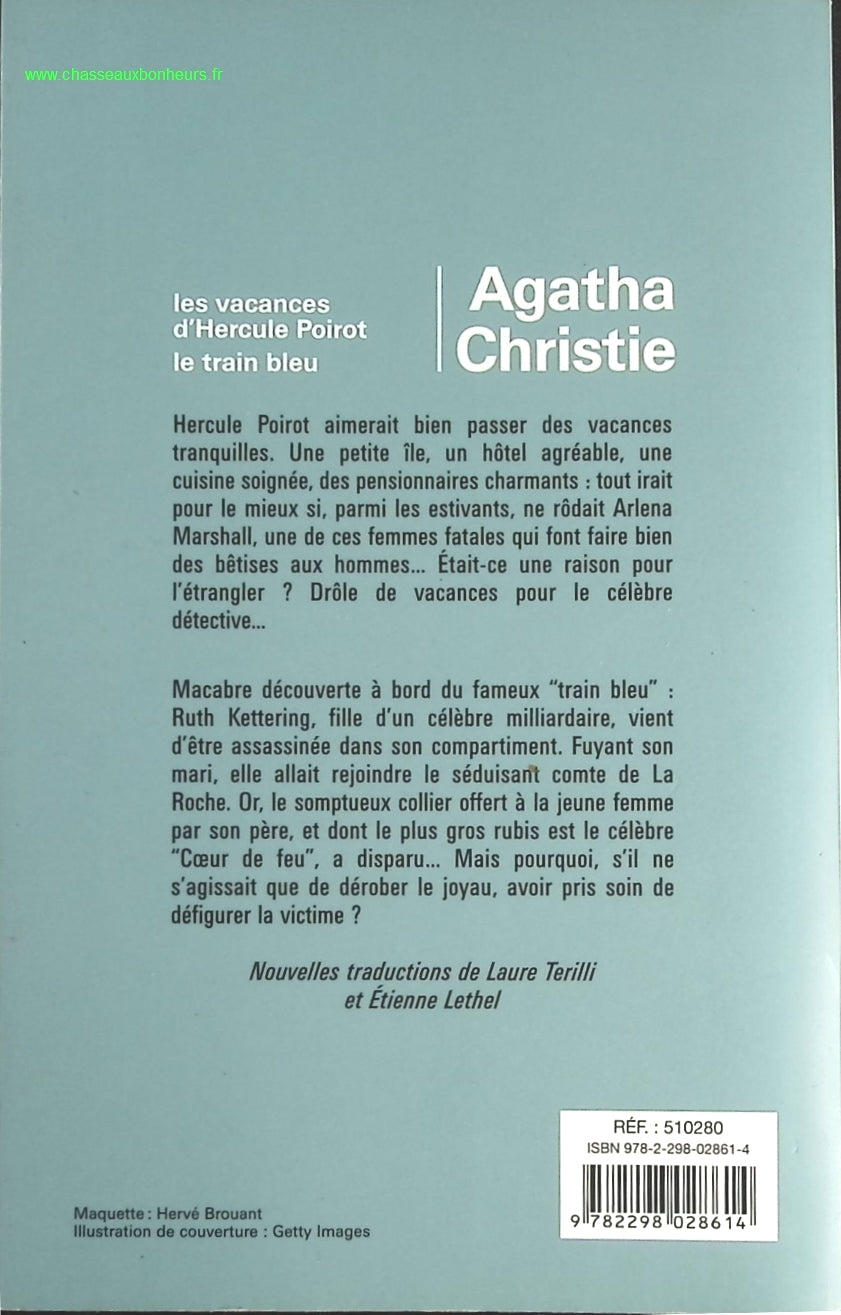 Les vacances d'Hercule Poirot - Le train bleu - Agatha Christie - livre