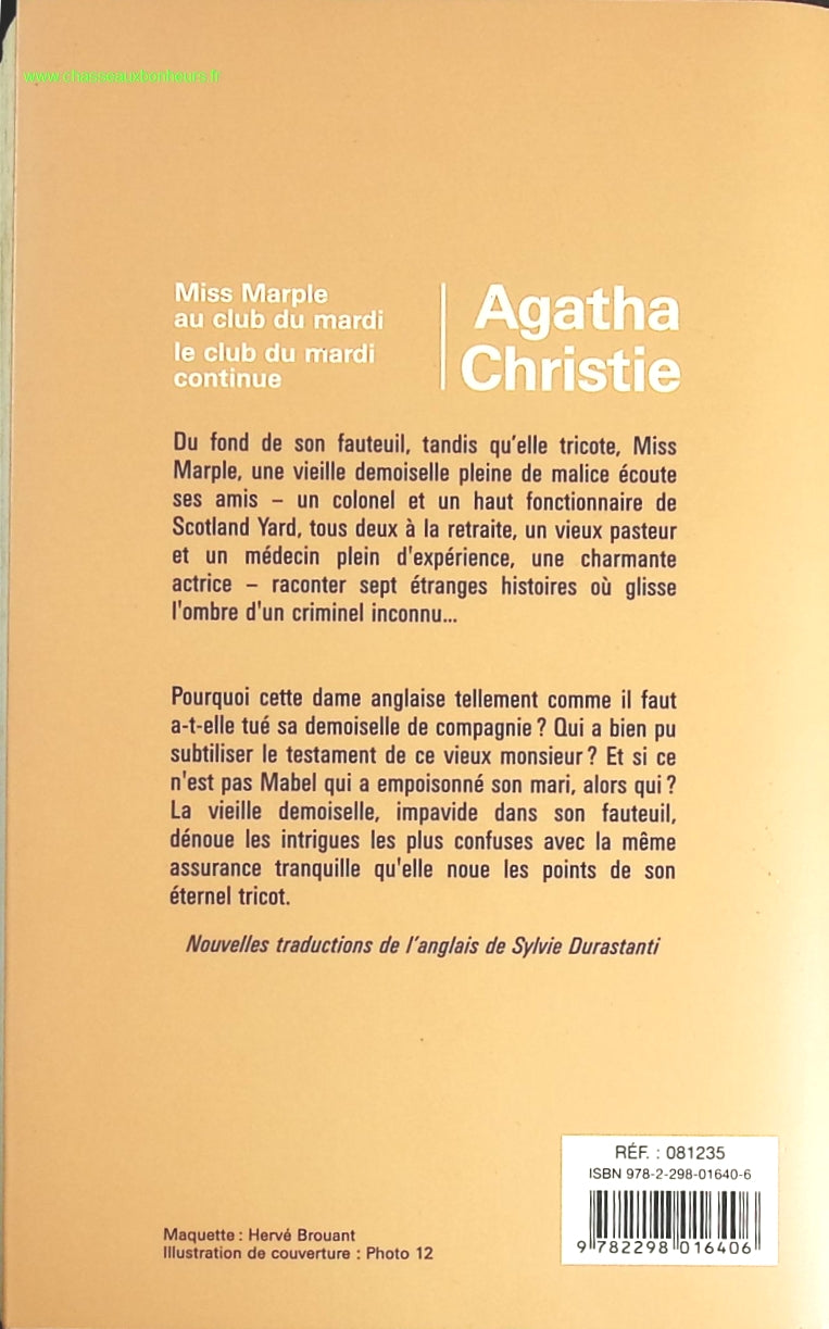 Miss Marple au club du mardi - Le club du mardi continue - Agatha Christie - livre