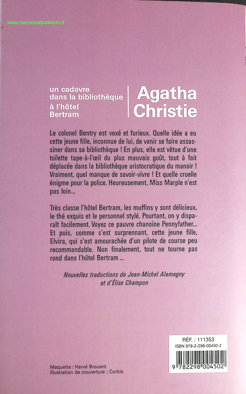 Un cadavre dans la bibliothèque - A l'hôtel Bertram - Agatha Christie - livre