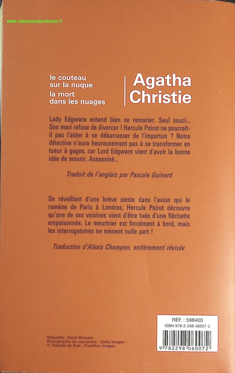 Le couteau sur la nuque - La mort dans les nuages - Agatha Christie - livre