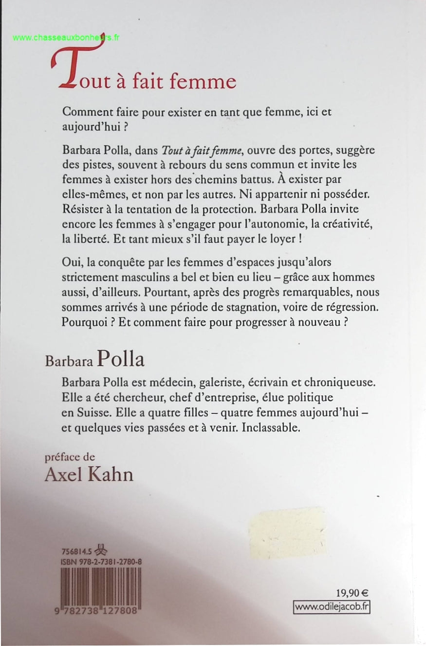 Tout à fait femme - Barbara Polla - livre
