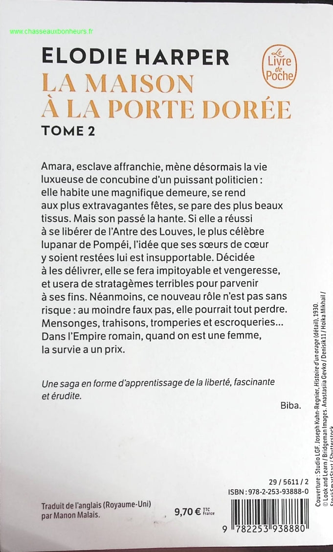 La Maison à la porte dorée - Elodie Harper - livre