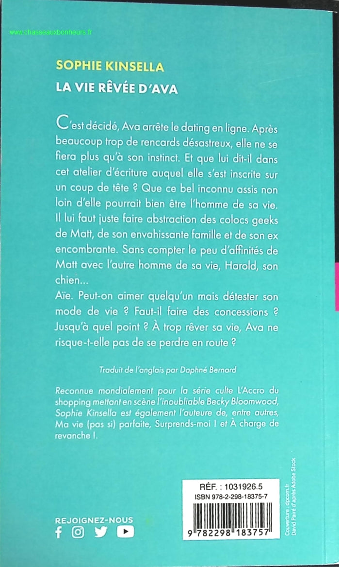 La vie rêvée d'Ava - Sophie Kinsella - livre