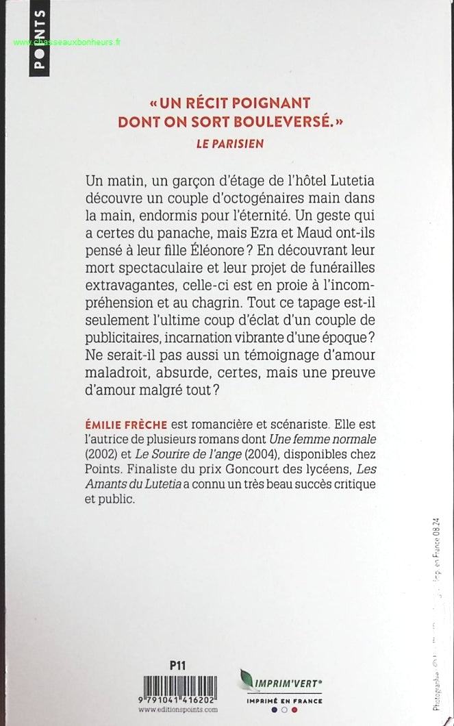 Les Amants du Lutetia - Émilie Frèche - livre