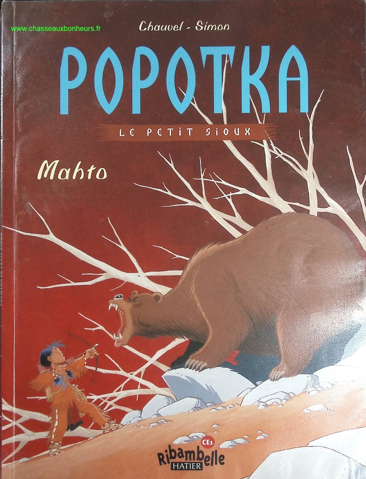 Popotka le petit sioux album n°2  mahto- David Chauvel, Fred Simon - livre