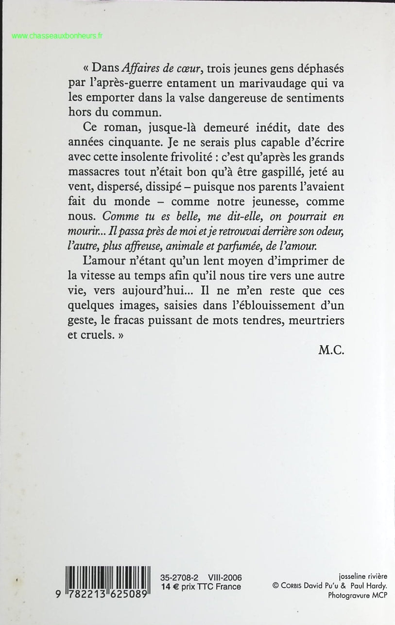 Affaires de coeur - Madeleine Chapsal - livre