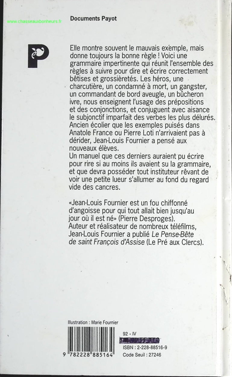 Grammaire française et impertinente - Jean-Louis Fournier - livre