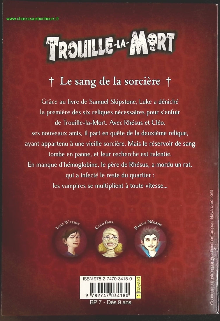 Trouille-La-Mort Tome 2 - Le Sang De La Sorcière - Tommy Donbavand - livre