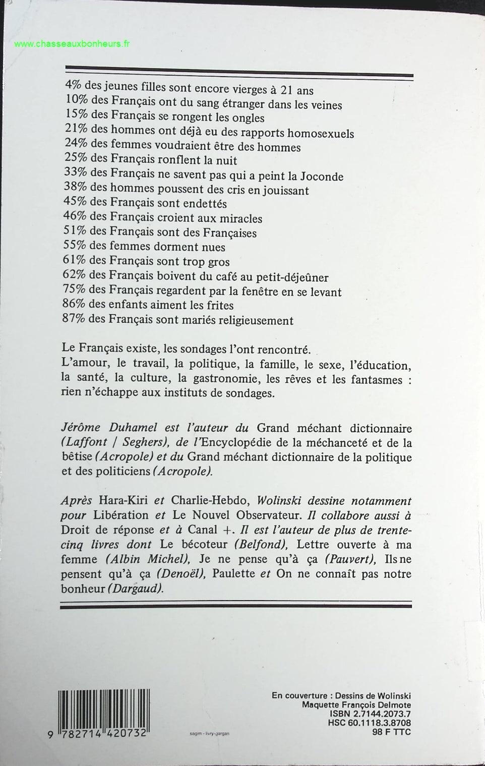 100 % Français - Jérôme Duhamel, Georges Wolinski - livre