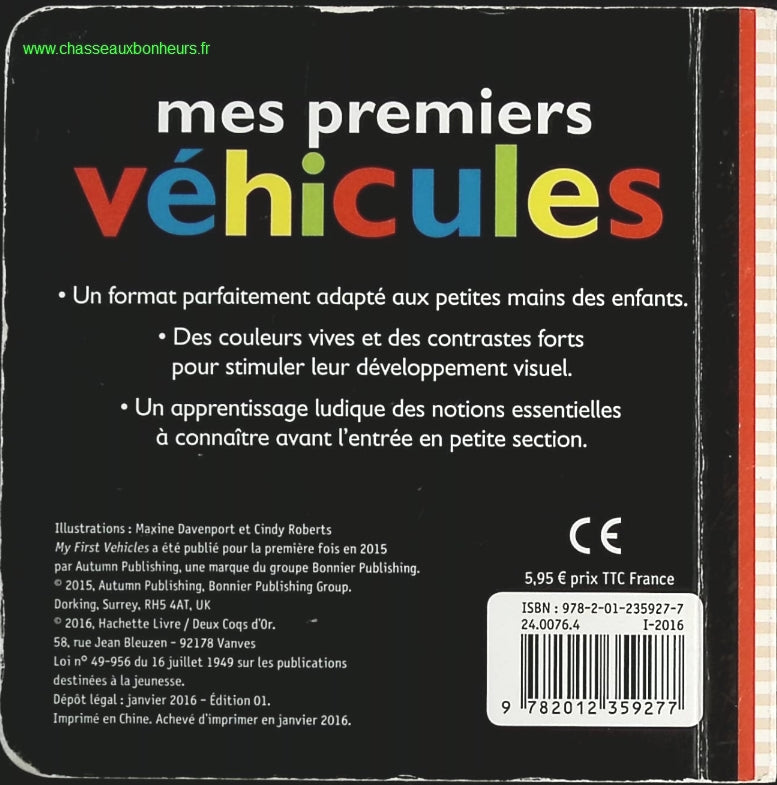 Mes premiers véhicules - Petit imagier - livre
