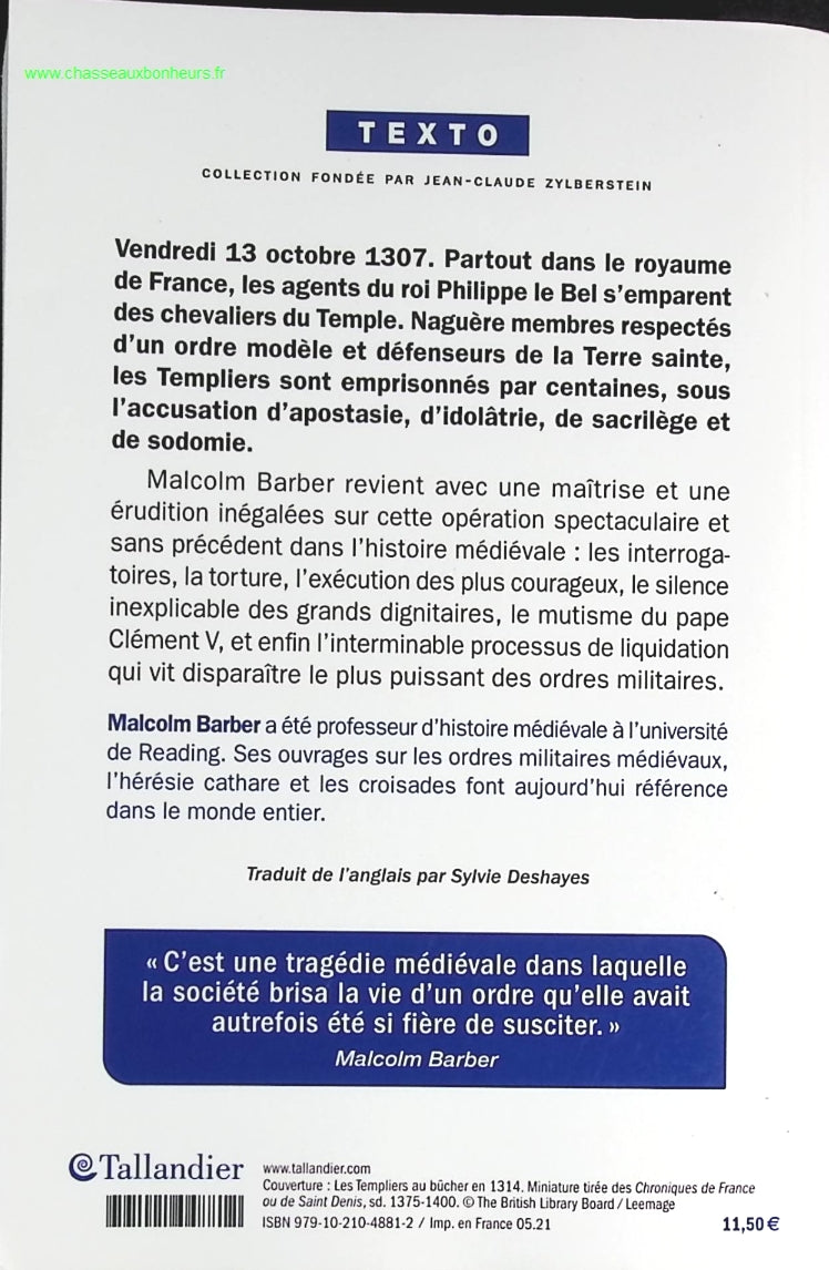 Le procès des templiers - Barber Malcolm - livre