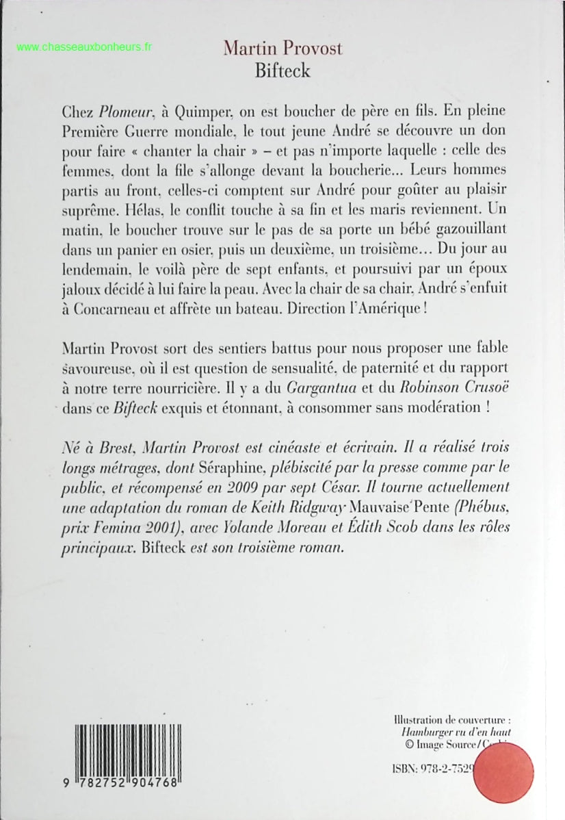 Bifteck - Martin Provost - livre