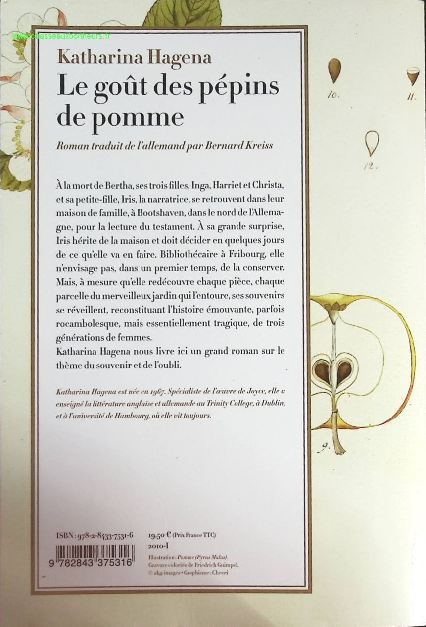 Le Gout Des pépins De Pomme - Katharina Hagena - livre