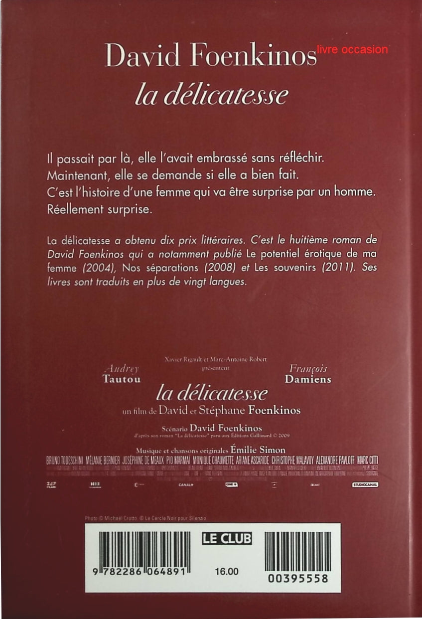 La délicatesse - David Foenkinos - Livre