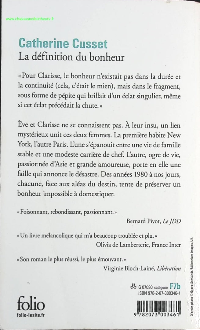 La définition du bonheur - Catherine Cusset - livre