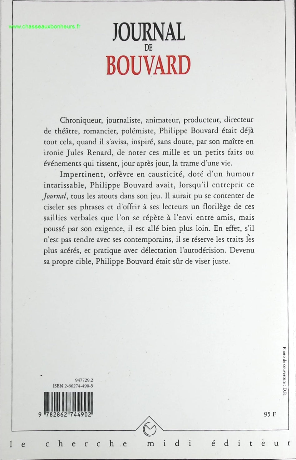 Journal de Bouvard 1992-1996 - Philippe Bouvard - livre