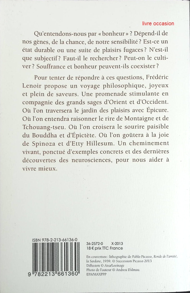 Du bonheur - Un voyage philosophique - Frédéric Lenoir - Livre