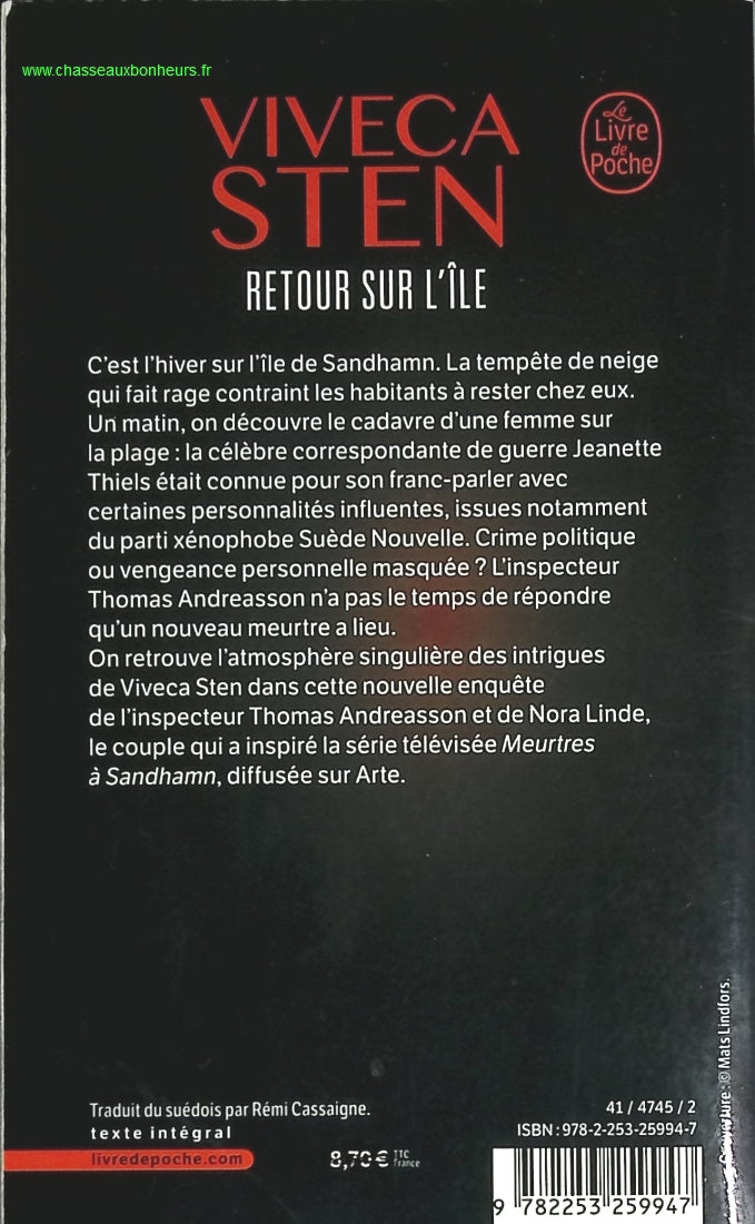 Retour sur l'île - Viveca Sten - livre