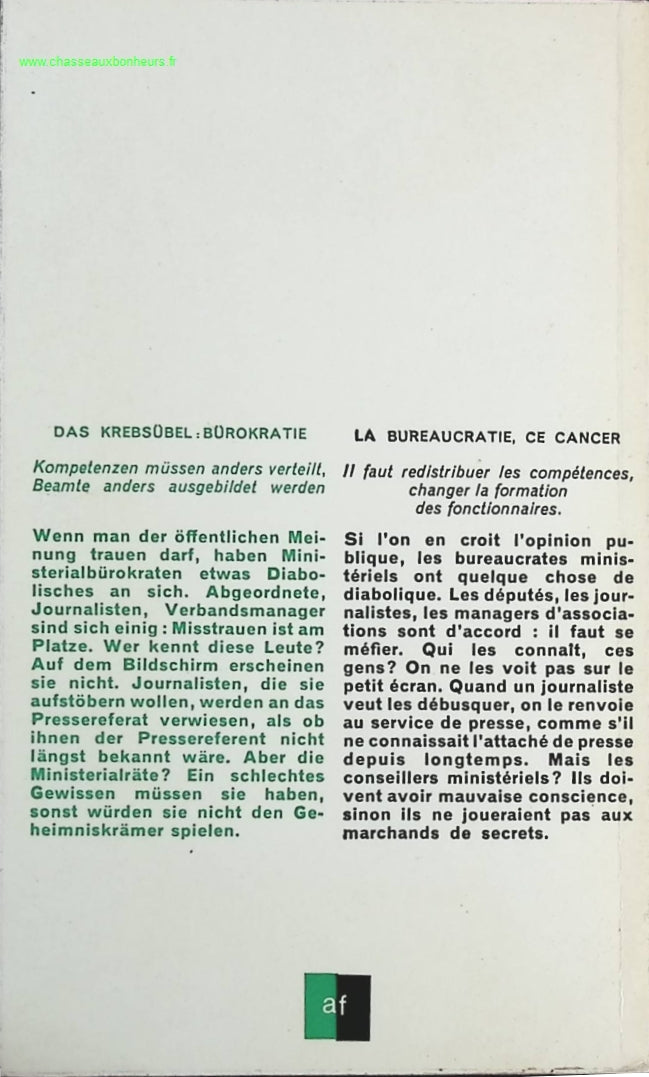 Extraits De La Presse Allemande - Ouvrage Bilingue Francais - Poumet Jacques - livre