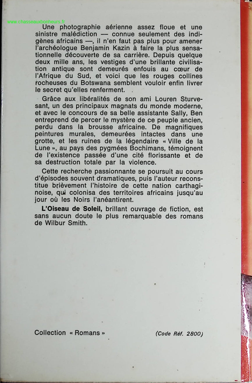L'oiseau de soleil - Wilbur Smith - livre