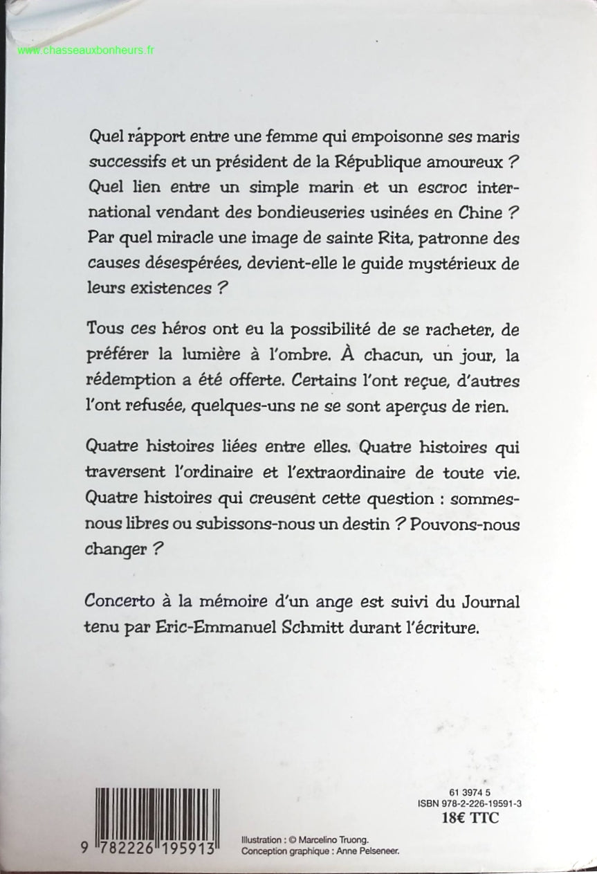 Concerto à la mémoire d'un ange - Eric-Emmanuel Schmitt - livre