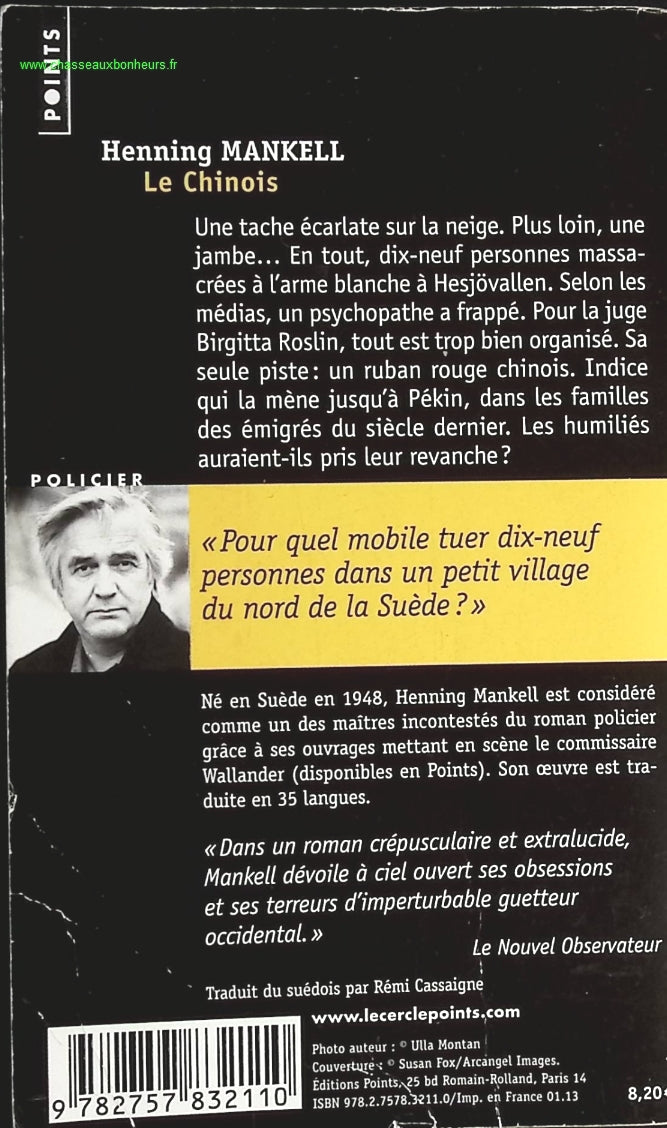 Le Chinois - Henning Mankell - livre