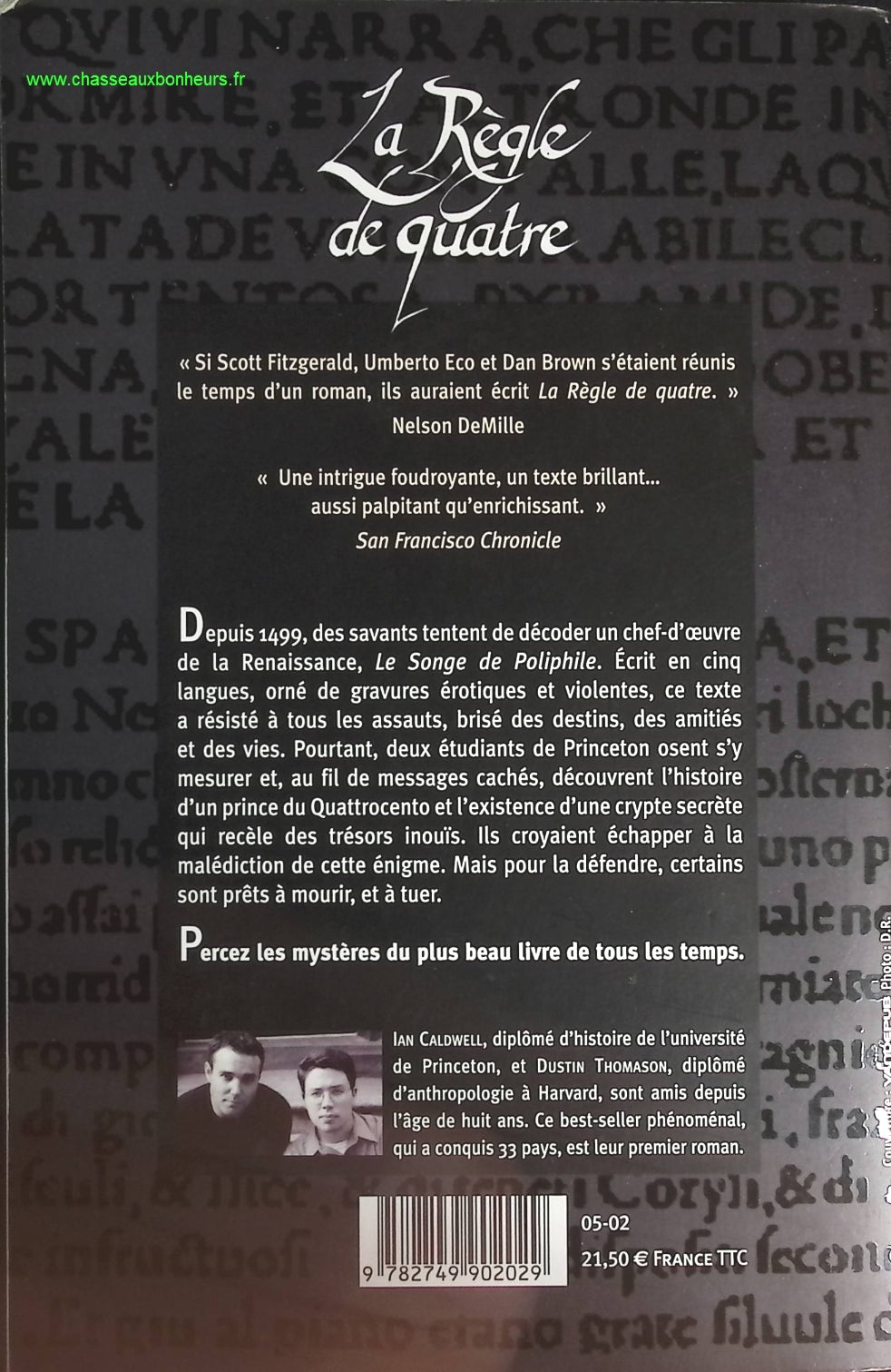 La Règle de quatre - Ian Caldwell - livre