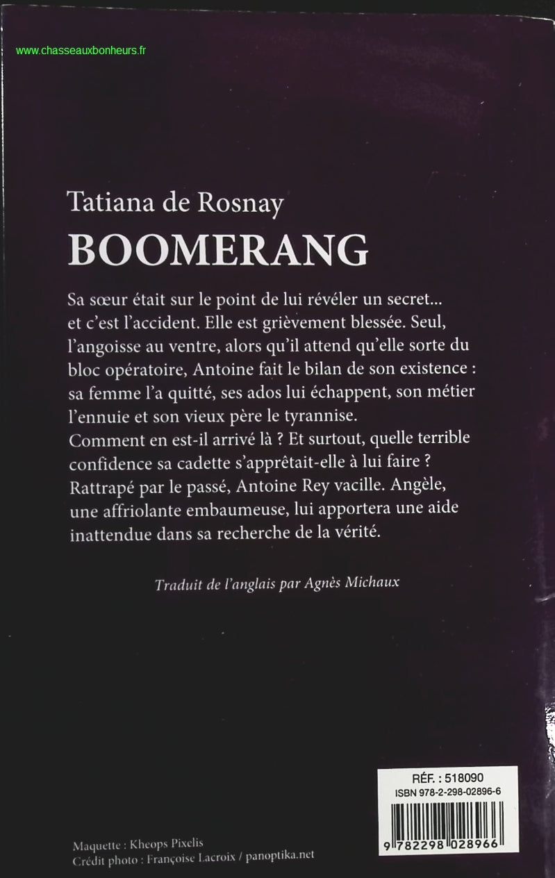 Boomerang - Tatiana De Rosnay - livre