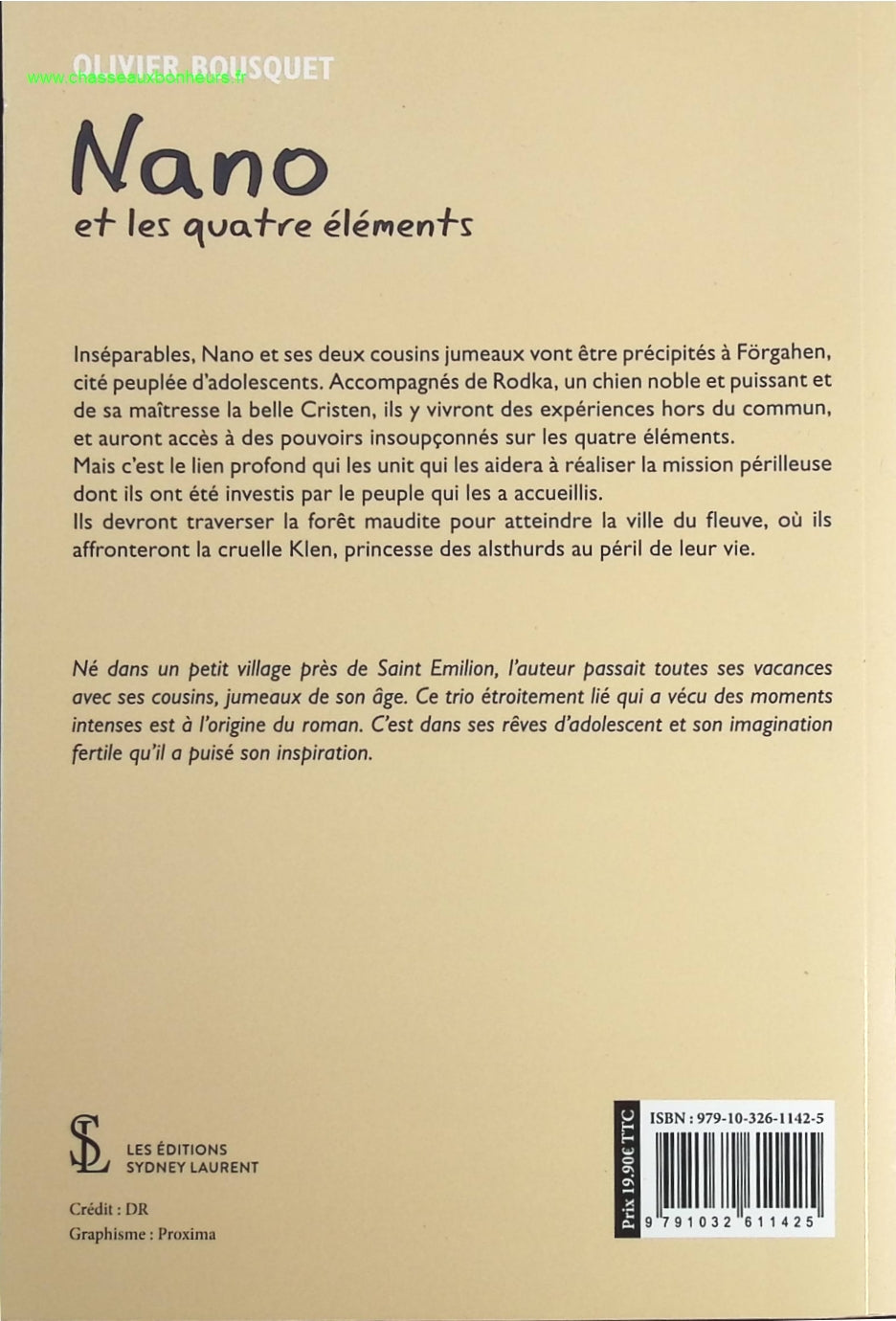 Nano et les quatre éléments - Olivier Bousquet - livre