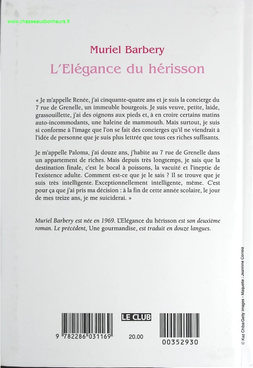 L'élégance du hérisson - Muriel Barbery - livre