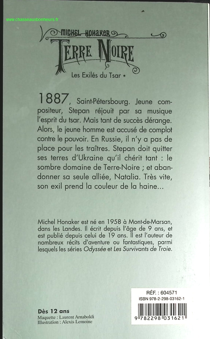 Terre noire tome 1 Les exiles du tsar - Michel Honaker - livre