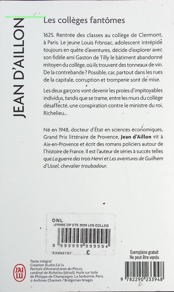 Les collèges fantômes - Jean D'Aillon - livre