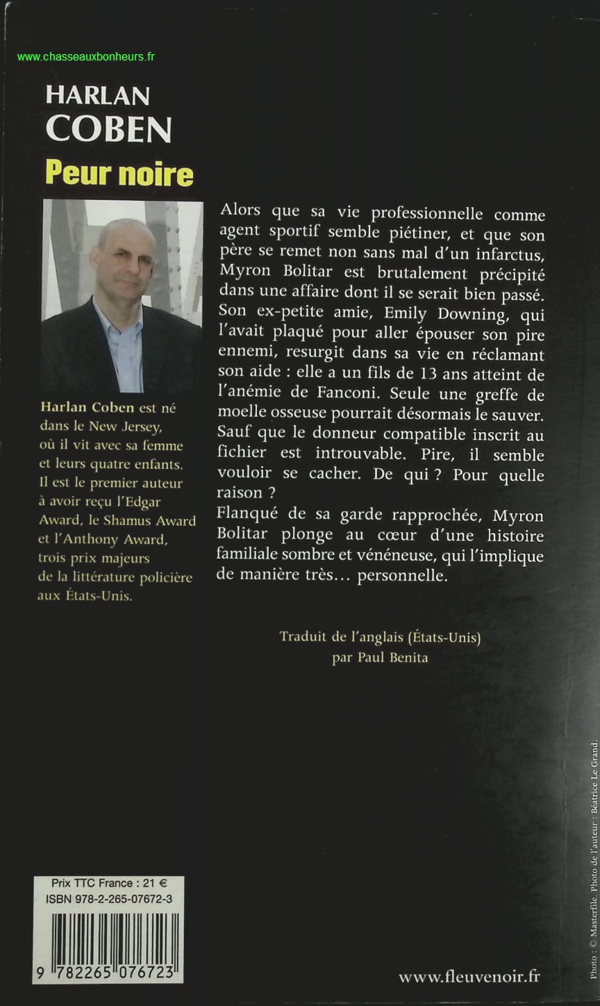 Peur noire - Harlan Coben - Livre