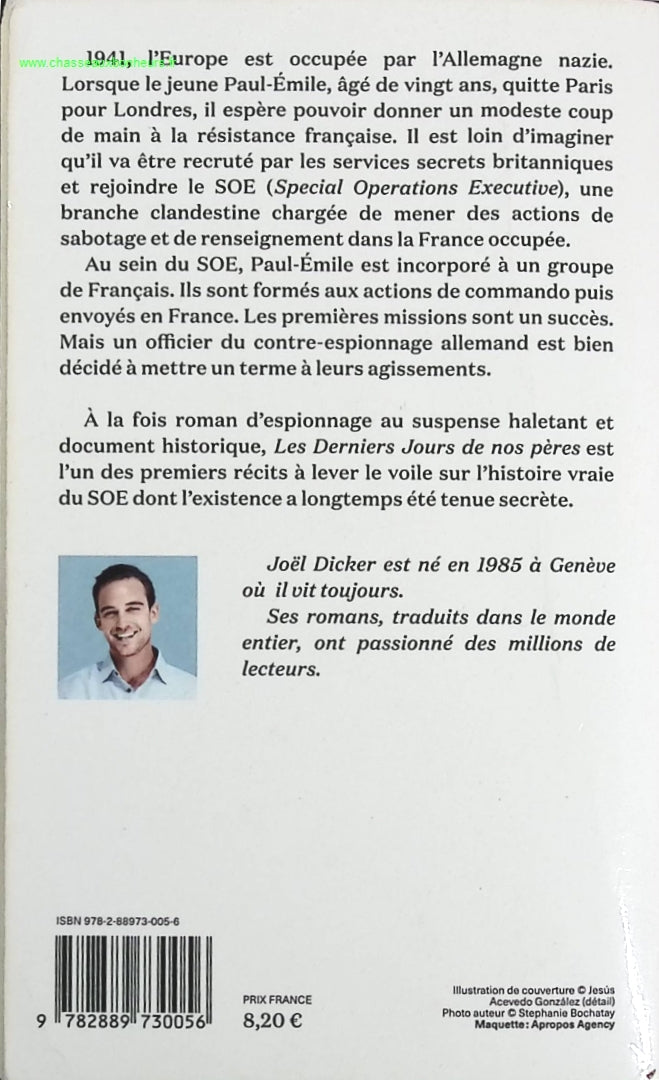 Les Derniers Jours de nos pères - Joël Dicker - Livre