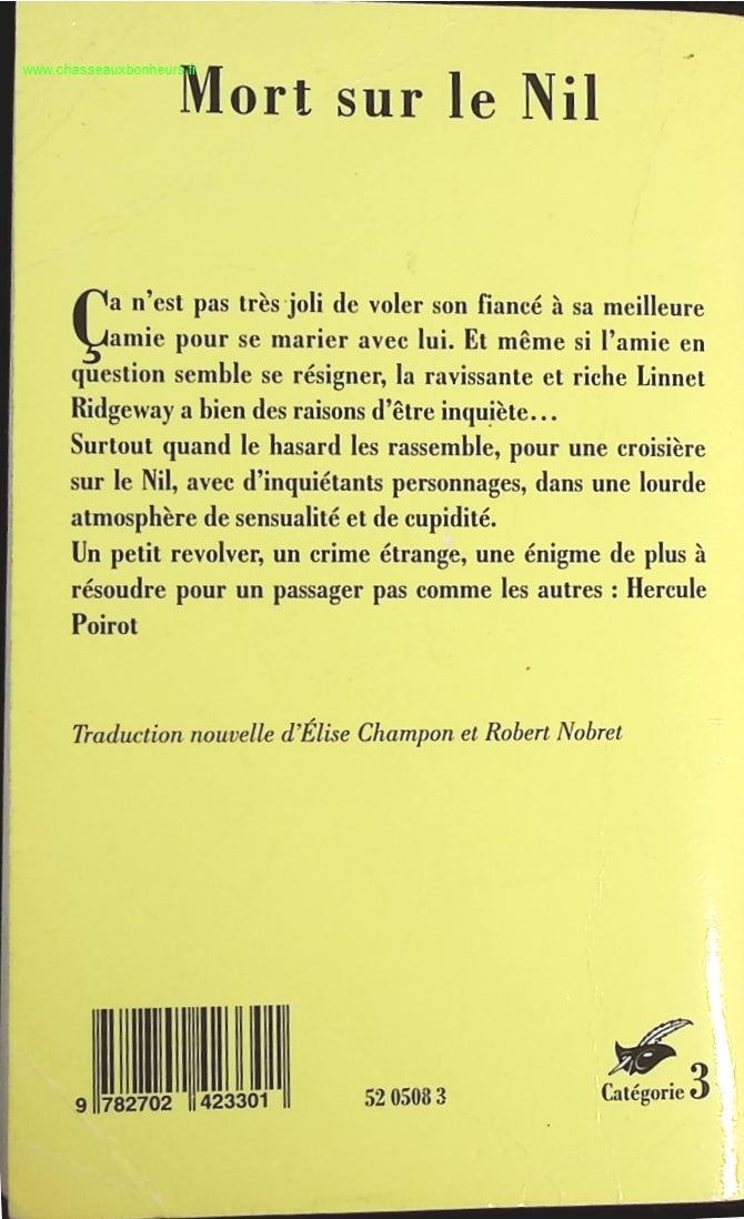 Mort sur le Nil - Agatha Christie - livre