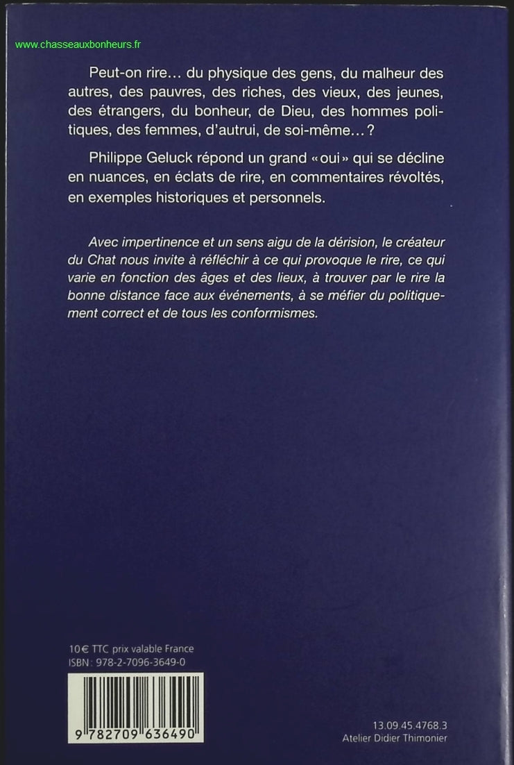 Peut-on rire de tout ? - Philippe Geluck - Livre