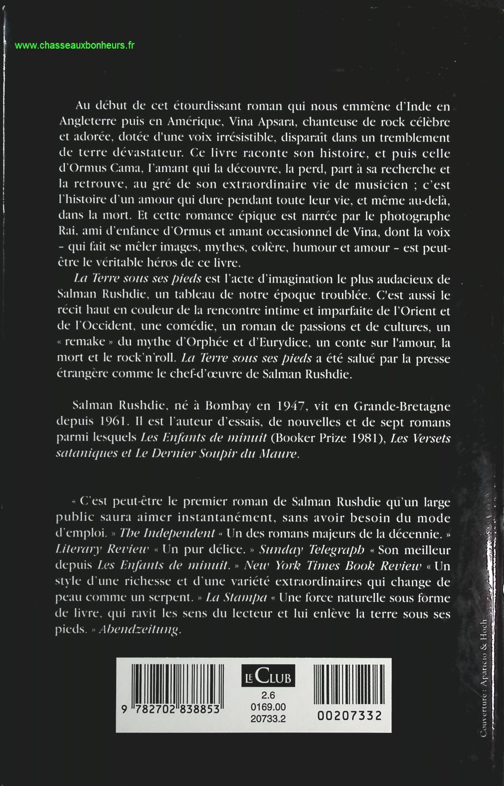 La terre sous ses pieds - Salman Rushdie - livre