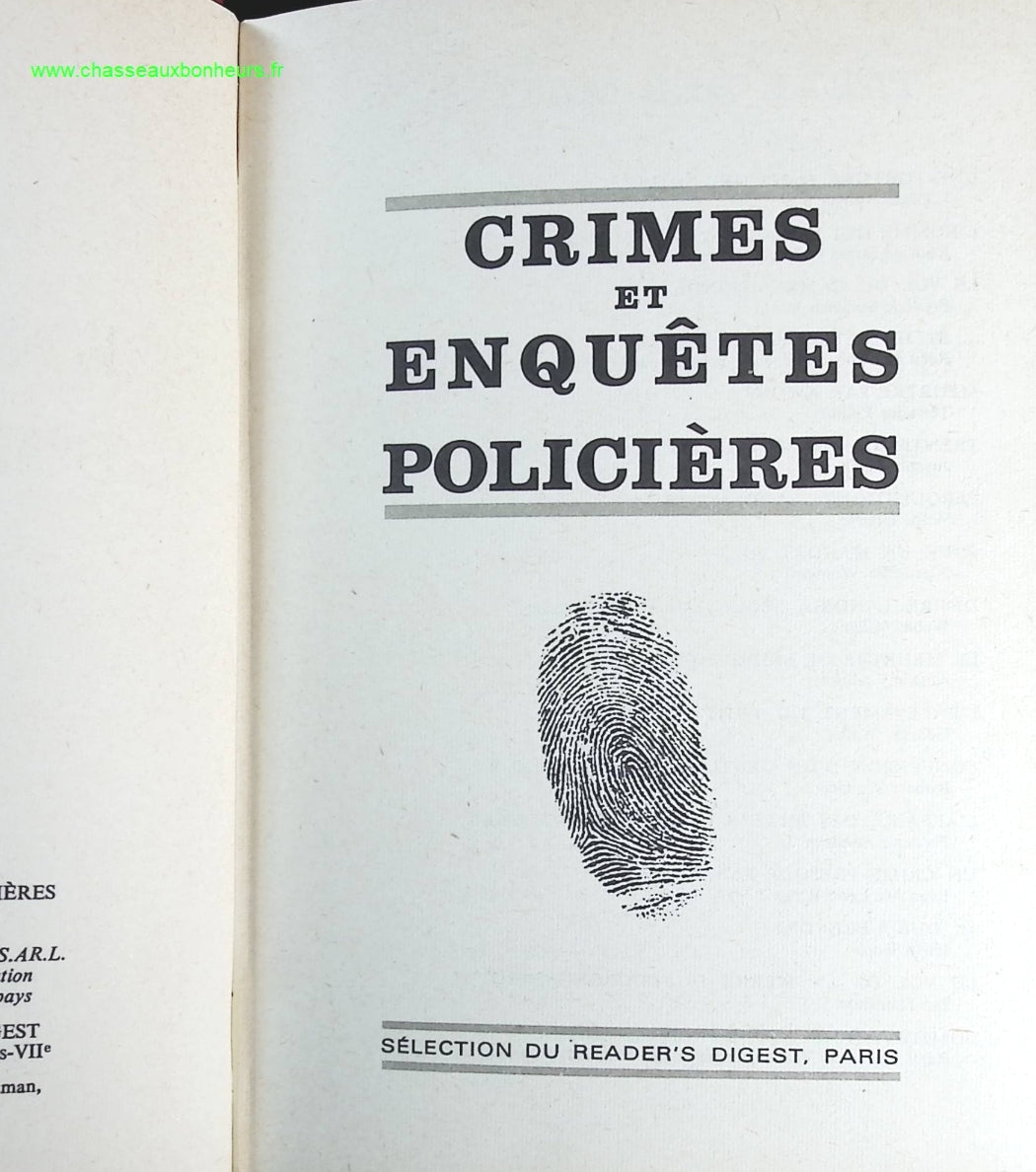 Crimes et enquêtes policières - Divers auteurs - livre