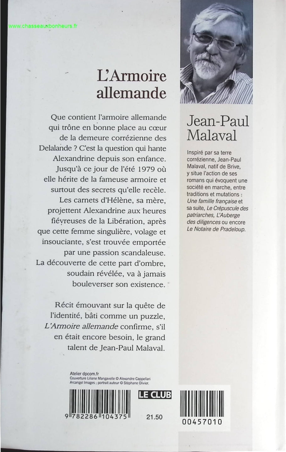L'Armoire allemande - Jean-Paul Malaval - livre