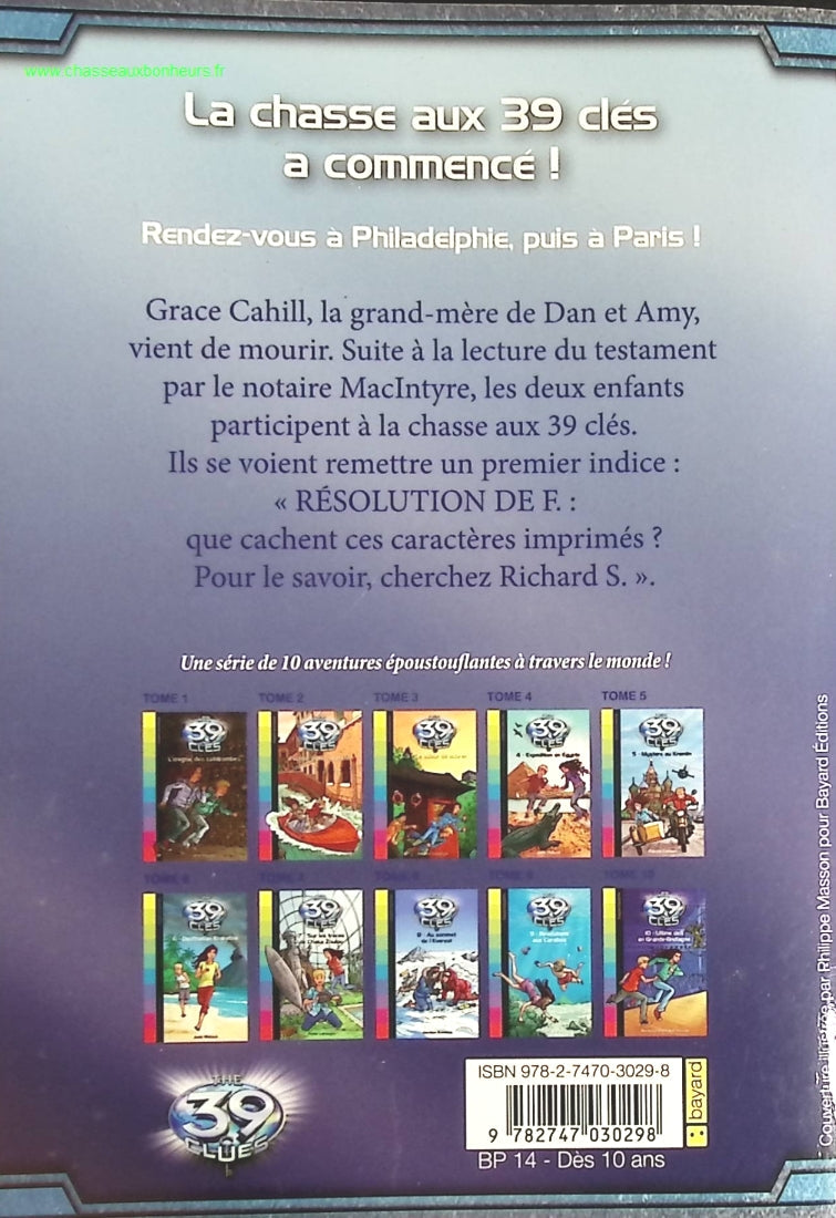 Les 39 Clés, Tome 1 - L'énigme des catacombes - Gordon Korman - livre