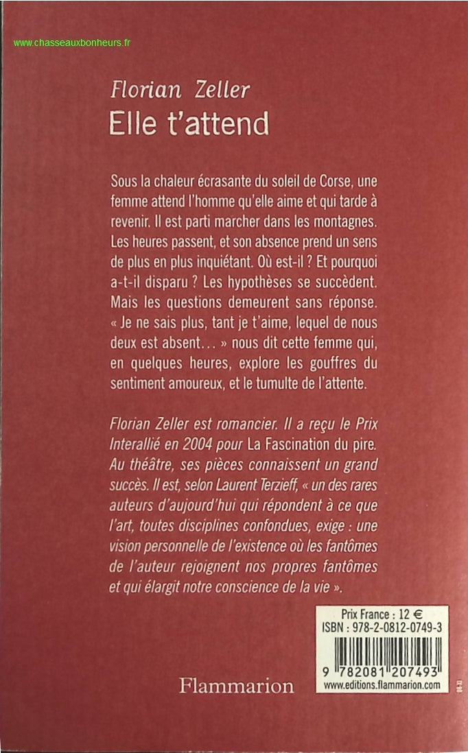 Elle t'attend - Florian Zeller - livre