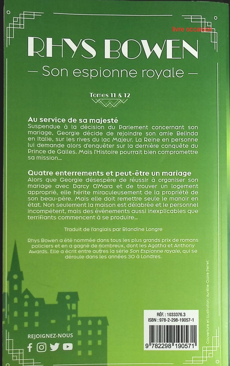 Son espionne royale - Tomes 11 & 12 - Rhys Bowen - Livre