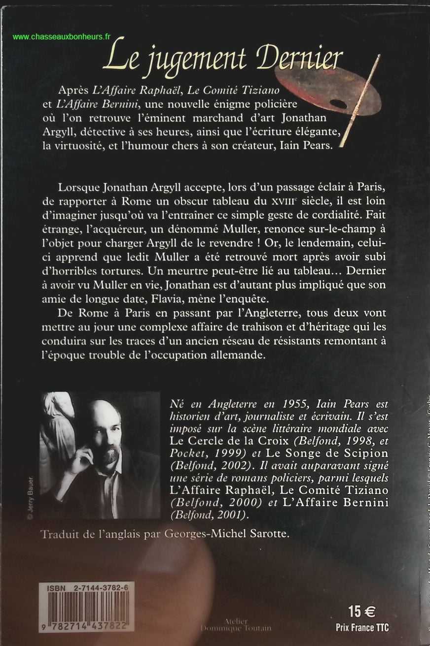 Le Jugement dernier - Iain Pears - livre